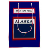 Staatsflagge Alaska Mittlere Geschenktüte (Rückseite)