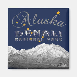 Staatsflagge Alaska Mt McKinley Magnet