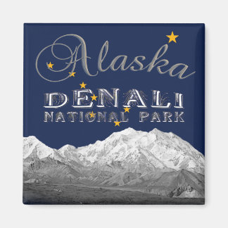Staatsflagge Alaska Mt McKinley Magnet