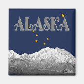 Staatsflagge Alaska Mt McKinley Magnet (Vorne)