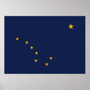Staatsflagge Alaska Poster