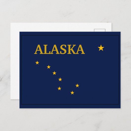 Staatsflagge Alaska Postkarte (Vorne/Hinten)