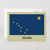 Staatsflagge Alaska Postkarte (Vorne/Hinten)
