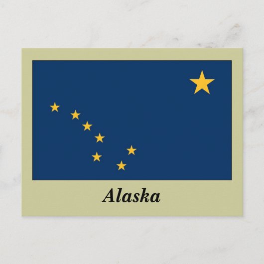 Staatsflagge Alaska Postkarte (Vorderseite)