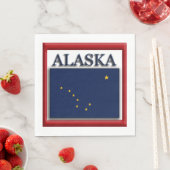 Staatsflagge Alaska Serviette (Beispiel)