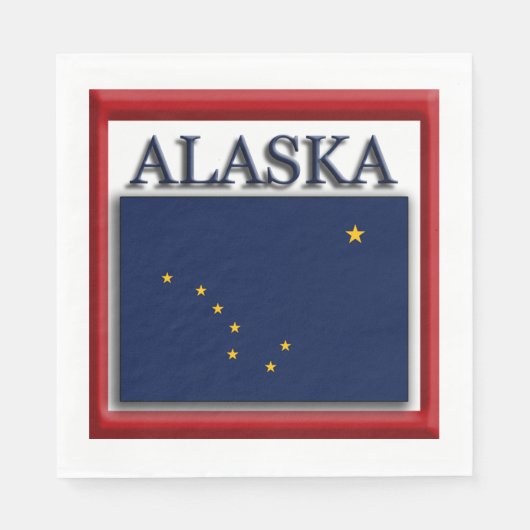 Staatsflagge Alaska Serviette (Vorderseite)