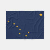 Staatsflagge Alaska, USA Fleecedecke (Vorderseite (Horizontal))