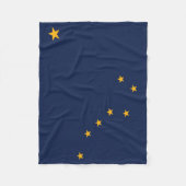 Staatsflagge Alaska, USA Fleecedecke (Vorderseite)