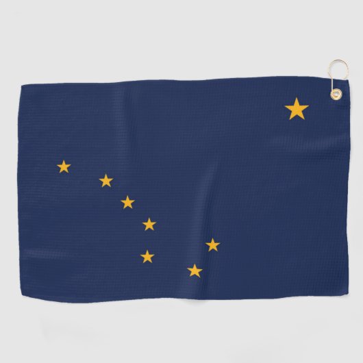 Staatsflagge Alaska, USA Golfhandtuch (Horizontal)