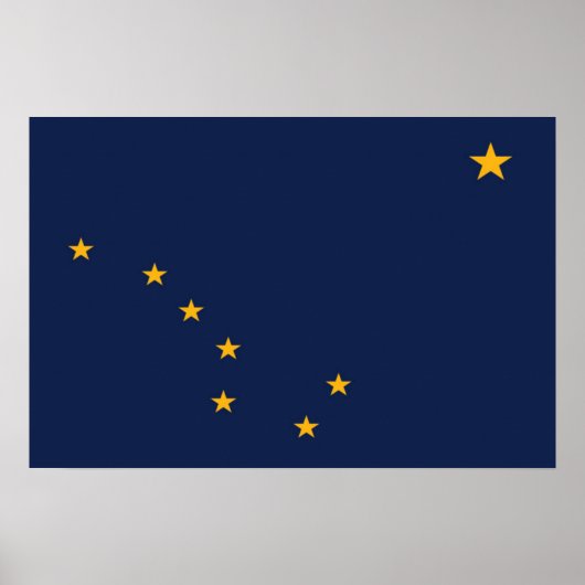 Staatsflagge Alaska, USA Poster (Vorne)