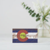 Staatsflagge "Alte Holzfarben" Visitenkarte (Stehend Vorderseite)