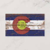 Staatsflagge "Alte Holzfarben" Visitenkarte (Rückseite)