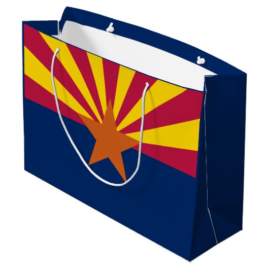 Staatsflagge Arizona Große Geschenktasche Große Geschenktüte (Rückseite Schrägansicht)