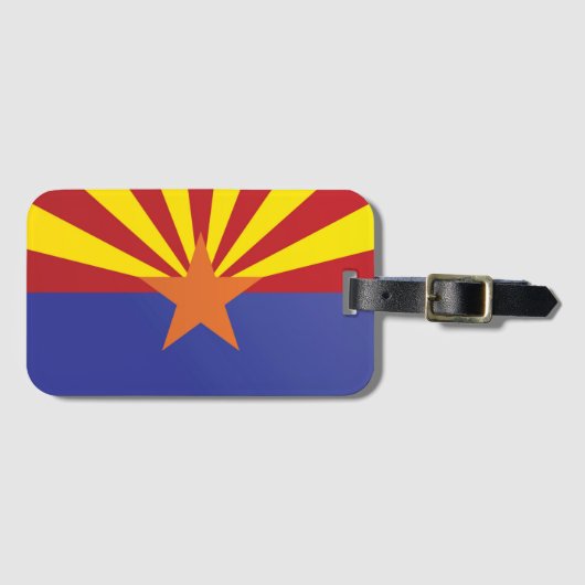 Staatsflagge Arizona, USA Gepäckanhänger (Vorderseite (Horizontal))