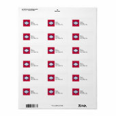 Staatsflagge Arkansas Adressaufkleber (Vorne)