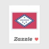 Staatsflagge Arkansas Aufkleber (Blatt)