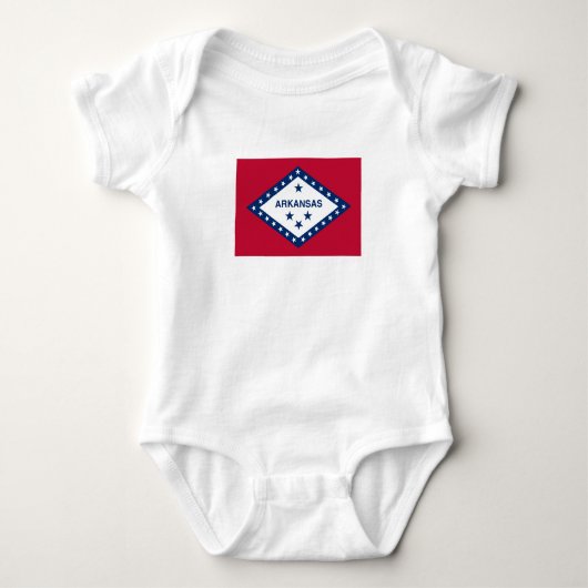 Staatsflagge Arkansas Baby Strampler (Vorderseite)