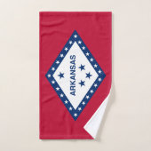 Staatsflagge Arkansas Badhandtuch Set (Handtuch)
