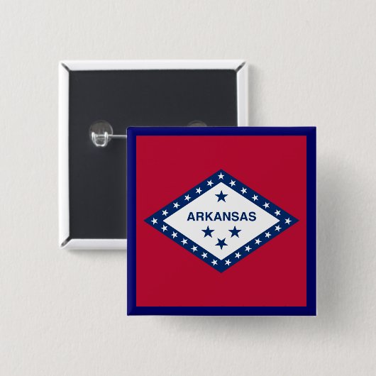 Staatsflagge Arkansas Button (Vorne & Hinten)