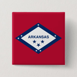 Staatsflagge Arkansas Button