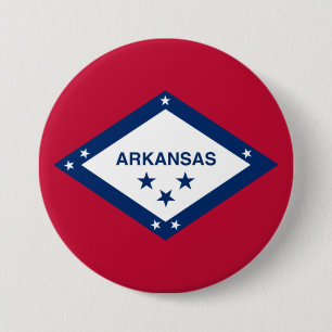 Staatsflagge Arkansas Button