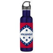 Staatsflagge Arkansas Edelstahlflasche (Vorderseite)
