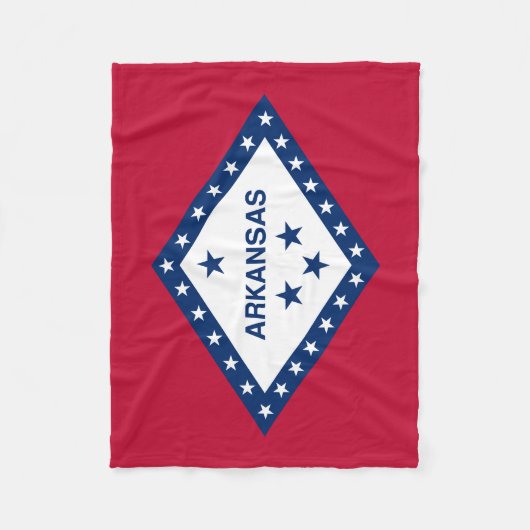 Staatsflagge Arkansas Fleecedecke (Vorderseite)