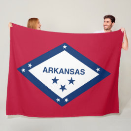 Staatsflagge Arkansas Fleecedecke