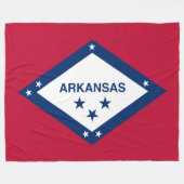 Staatsflagge Arkansas Fleecedecke (Vorderseite (Horizontal))