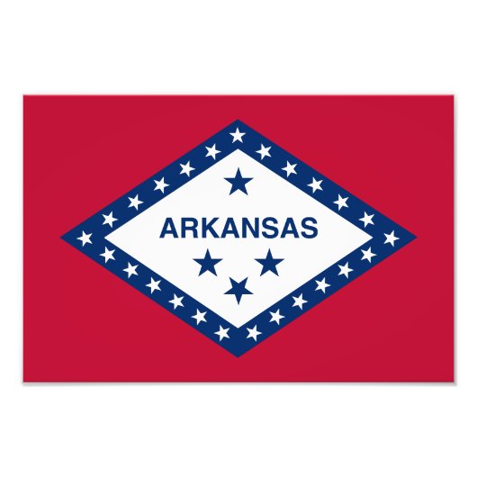 Staatsflagge Arkansas Fotodruck (Vorne)