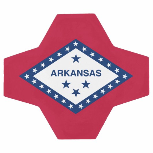 Staatsflagge Arkansas Fußball (Flach)