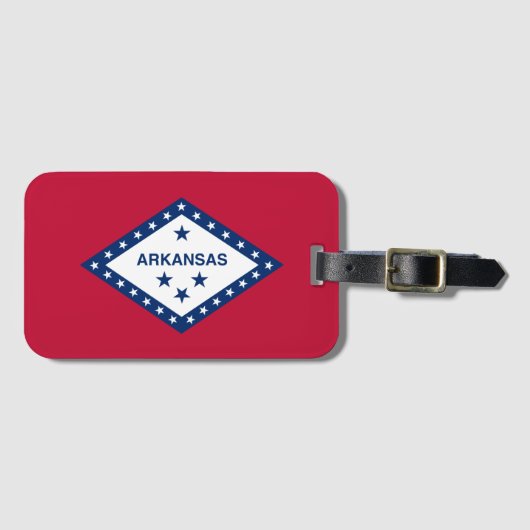 Staatsflagge Arkansas Gepäckanhänger (Vorderseite (Horizontal))