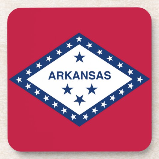 Staatsflagge Arkansas Getränkeuntersetzer (Vorderseite)