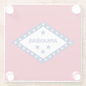 Staatsflagge Arkansas Glasuntersetzer (Rückseite)