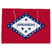 Staatsflagge Arkansas Große Geschenktüte (Rückseite)