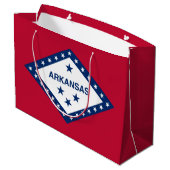 Staatsflagge Arkansas Große Geschenktüte (Rückseite Schrägansicht)