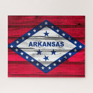 Staatsflagge Arkansas Grunge Puzzle