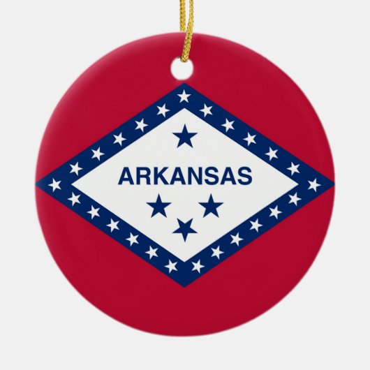 Staatsflagge Arkansas Keramikornament (Vorne)