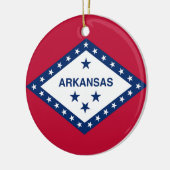 Staatsflagge Arkansas Keramikornament (Links)