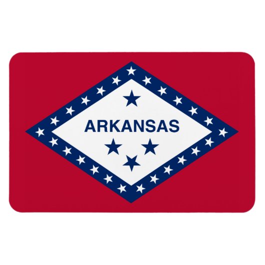 Staatsflagge Arkansas Magnet (Horizontal)