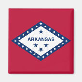 Staatsflagge Arkansas Magnet (Vorne)