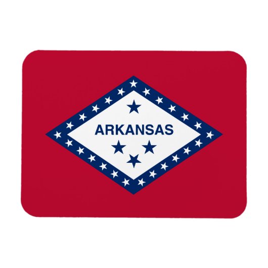 Staatsflagge Arkansas Magnet (Horizontal)