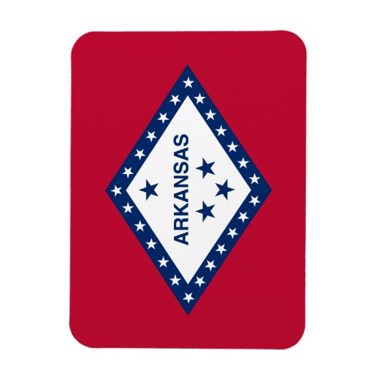 Staatsflagge Arkansas Magnet (Vertikal)