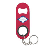 Staatsflagge Arkansas Mini Flaschenöffner (Rückseite)