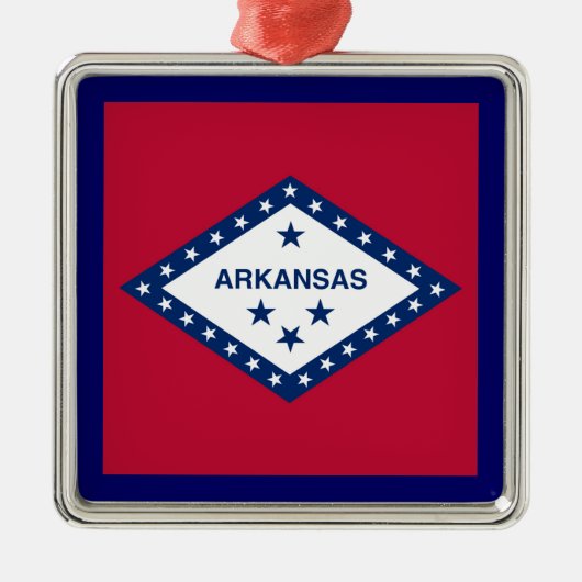 Staatsflagge Arkansas Ornament Aus Metall (Vorne)