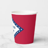 Staatsflagge Arkansas Pappbecher (Rückseite)