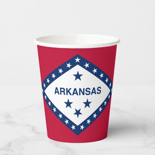 Staatsflagge Arkansas Pappbecher (Links)