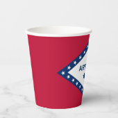 Staatsflagge Arkansas Pappbecher (Vorderseite)
