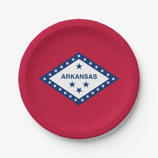 Staatsflagge Arkansas Pappteller (Vorderseite)