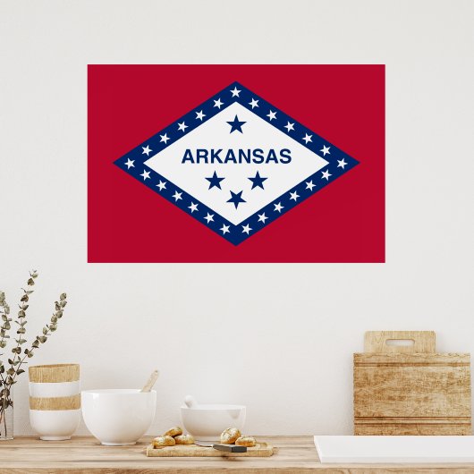Staatsflagge Arkansas Poster (Küche)